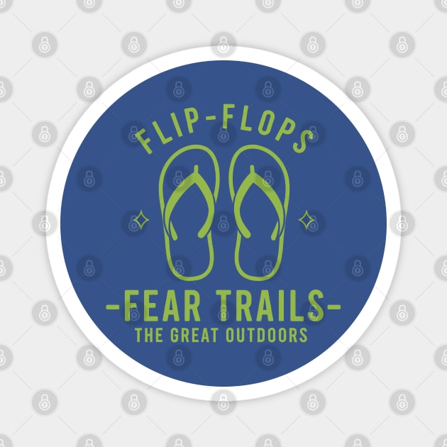 Flip Flops Fear Trails Magnet by enrynz
